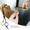 Niura 12 PCS Hair Cutting Scissors Set - Professional Barbers & Salon Kit: Cutting & Thinning Scissors. Comb. Cape. Clips for Men. Women. Kids & Pet
