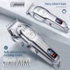 KIKIDO Hair Clippers Professional Cordless for Men. Barber Clippers for Hair Cutting Kit. Wireless LCD Display Hair Trimmers Set. Rechargeable Haircut Machine for Family (Sliver)