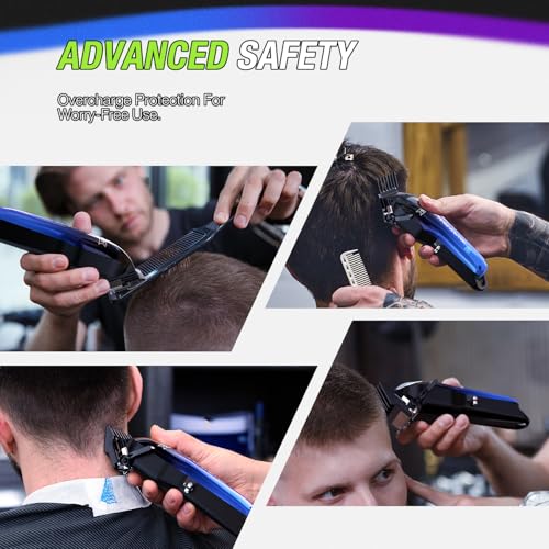 SUPRENT Hair Clippers for Men. Cordless Hair Clippers Set with Type-C Rechargeable. 7000 RPM Powerful Haircutting Clippers