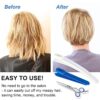 Hair Cutting Scissors. Hair Cutting Kit Women. DIY Home Hair Cutting Tools for Bangs Cutter. Layers. and Split Ends. Scissors for Cutting Baby Hair(Set of 3) Color Blue