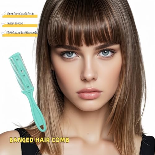 Razor Comb Hair Razors for Cutting Hair with Double Edge 3 Pcs Split Ends Hair Trimmer Hair Cutting Razor Combs Tools Hair Thinning Scissors for Women and Men. Thinning Shears for Hair Cutting Tool