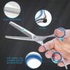 Haircut Scissors Kit. 11 Pcs Professional Set - Haircut. Thinning Scissors. Neck Duster Brush. Comb. Barber Cape. Hair Clips. Hairdressing Shears for Barber and Home