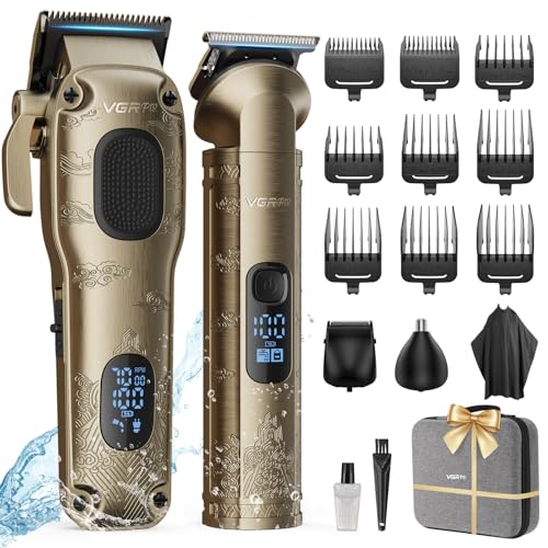 Hair Clippers for Men Professional. Cordless Hair Clippers for Hair Cutting. Mens Clippers and Trimmers Set. Electric Hair Trimmer for Men with Package Box