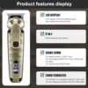 VGR 095 Beard Trimmer for Men. 7 in 1 Waterproof Cordless Hair Clippers and Trimmers Set. Electric Razor Shavers T-Blade Hair Trimmer Grooming Kit for Nose Body Ear Face Mustache. V-103