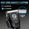 Novah Professional Hair Clippers for Men. Professional Barber Clippers and Trimmer Set. Mens Cordless Clipper. Fade Haircut Kit. Electric Hair Cut Machines