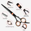 TASALON Hair Cutting Scissors Kit- All-in-1 Set of Hair Cutting Scissors - Professional Hair Shears. Thinning Scissor. Hair Comb. Neck Duster in Leather Bag -Haircut Scissor Kit