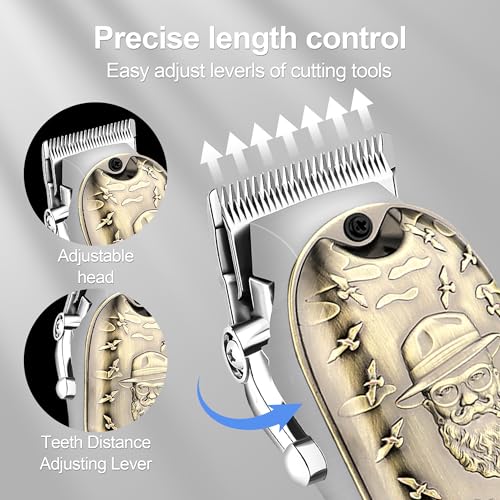 Hair Clippers Set for Men. Hair Clipper Trimmer with LED Display. Professional Cordless Hair Clipper Shaver Beard Trimmer. Hair Cutting Machine for Men. Holiday Gift for Him Father's Day Gift