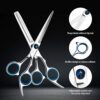 FARRAY 6.5 Professional Hair Cutting Scissors - Japanese Stainless Steel Barber Shears for Salon. Home. All Ages - Ergonomic Handle & Sharp Blades (Aurora color)