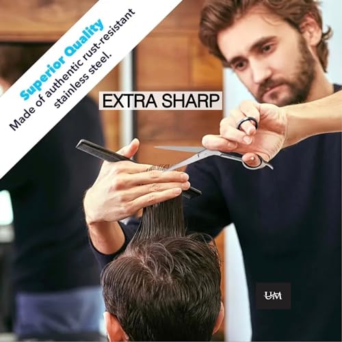 51jammnovL.jpg UM Supplies Scissors 7.5 | Premium Barber Shears For Hair Cutting | Multiple Purpose Cutting Scissors | Haircut Scissors For Salon I Women | Mens | kids I Pets