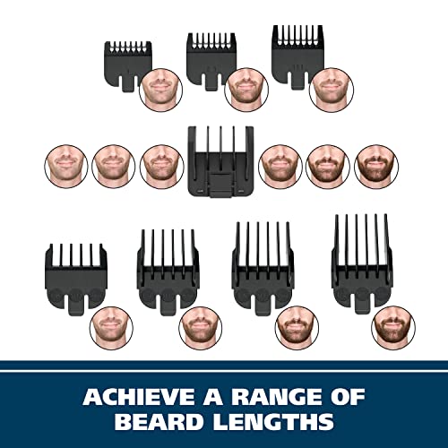 Wahl Groomsman Rechargeable Beard Trimmer kit for Mustaches. Nose Hair. and Light Detailing and Grooming with Bonus Wet/Dry Battery Nose Trimmer – Model 5622v