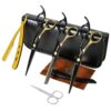 Professional Hair Cutting Scissors Set - Stainless Steel Barber Scissors & Thinning Shears. Black Salon & Home Hairdressing Tools