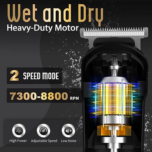 Ufree Beard Trimmer for Men. Waterproof Electric Razor for Nose. Body. Face & Mustache. Cordless Hair Clippers Shavers Grooming Kit. Gifts for Men Husband Father