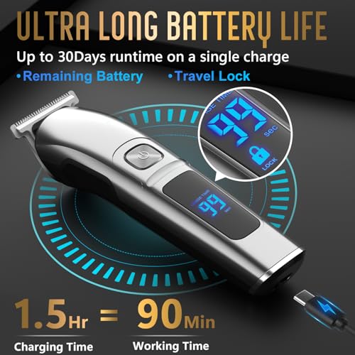 Ufree Beard Trimmer for Men. Waterproof Electric Razor for Nose. Body. Face & Mustache. Cordless Hair Clippers Shavers Grooming Kit. Gifts for Men Husband Father