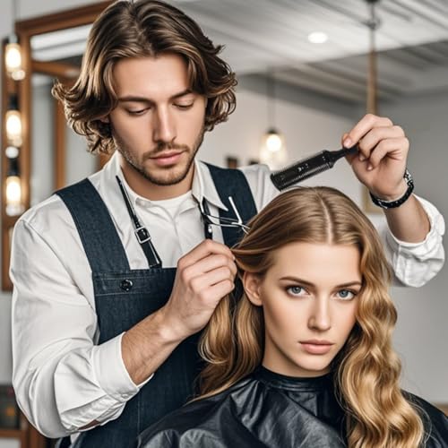 Razor Comb Hair Razors for Cutting Hair with Double Edge 3 Pcs Split Ends Hair Trimmer Hair Cutting Razor Combs Tools Hair Thinning Scissors for Women and Men. Thinning Shears for Hair Cutting Tool