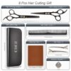 CIICII Hair Cutting Scissors Shears Kit. Professional Hairdressing Scissors Set (Hair Beard Trimming Shaping Grooming Thinning Shears) for Men Women Hairdresser Home Salon Barber Haircut Kit (Black)