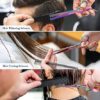 Hair Cutting Scissors Kits.11Pcs Professional Haircut Scissors Kit with Comb.Clips.Cape.New Craftsmanship Stainless Steel Hairdressing Thinning Shears Set for Barber.Salon.Home.Men.Women