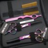Professional Hair Cutting Scissors Set with Razor Comb Case.Hair cutting shears Hair Thinning shears with rose handle (6.0 inches)