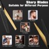 Professional Hair Cutting Scissors Set - Stainless Steel Barber Scissors & Thinning Shears. Black Salon & Home Hairdressing Tools